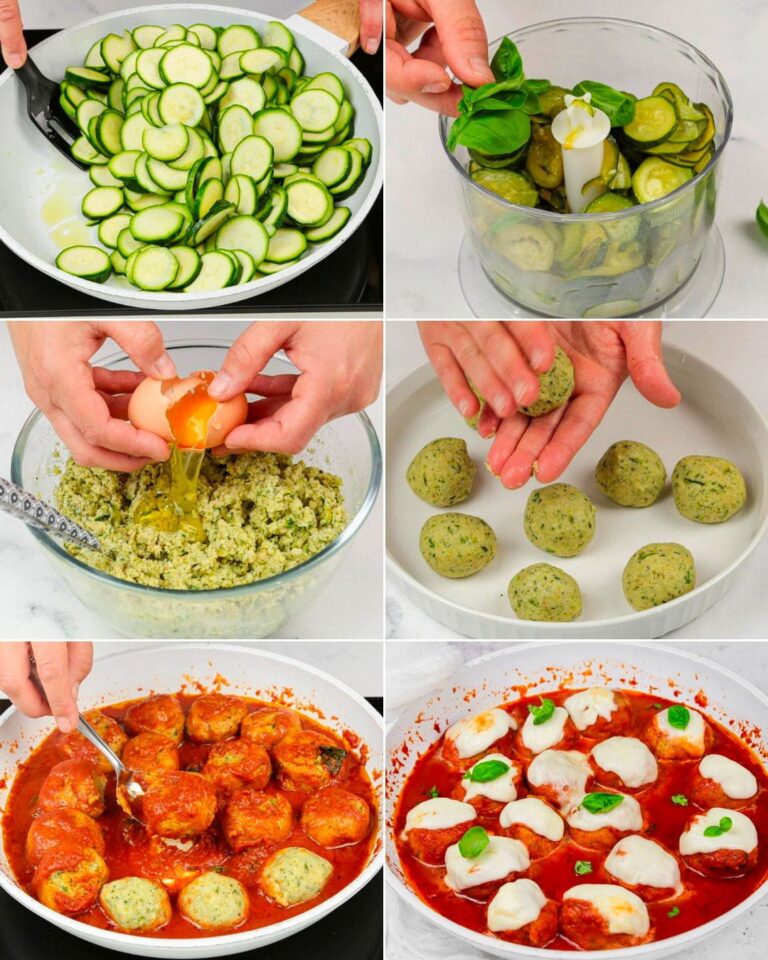 Boulettes de Courgettes à la Sauce Tomate