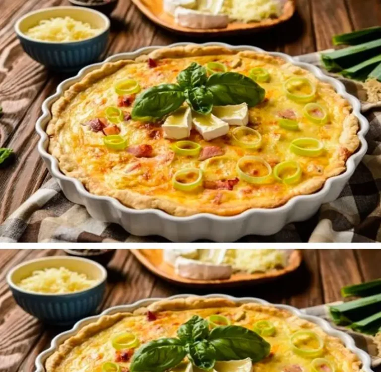 Tarte au Camembert, Poireaux et Lardons qui Fond dans la Bouche