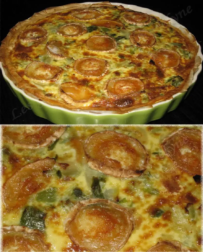Tarte poireaux, Chèvre et Courgettes
