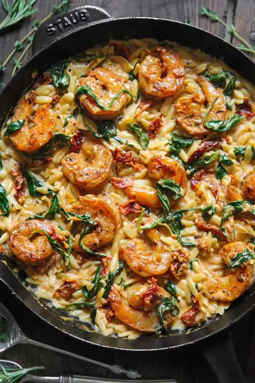 Crevettes Orzo