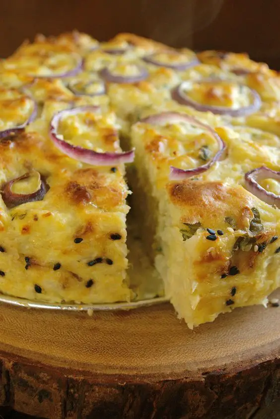 Gâteau de Chou-fleur au Pecorino Romano et au Basilic Doux