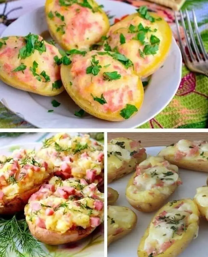 Pommes de Terre Farcies au Jambon et Fromage