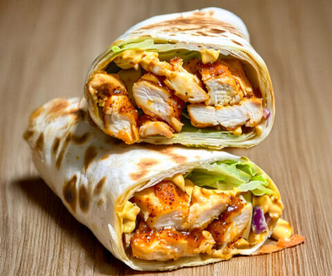 🌯 Wraps au Poulet au Miel Moutarde